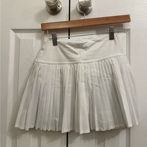 Aerie White Pleated Mini Skirt